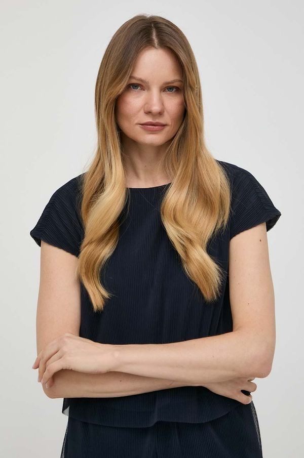 Armani Exchange Bluza Armani Exchange za žene, boja: tamno plava, s uzorkom