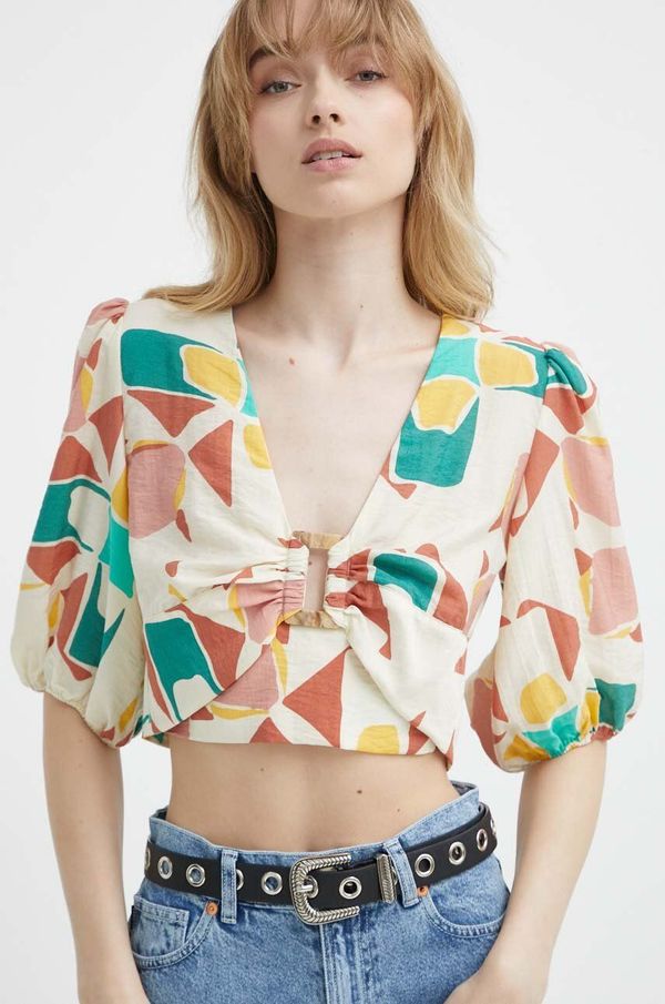 BA&SH Bluza BA&SH AYMAR za žene, boja: bež, s uzorkom, 1E24AYMA