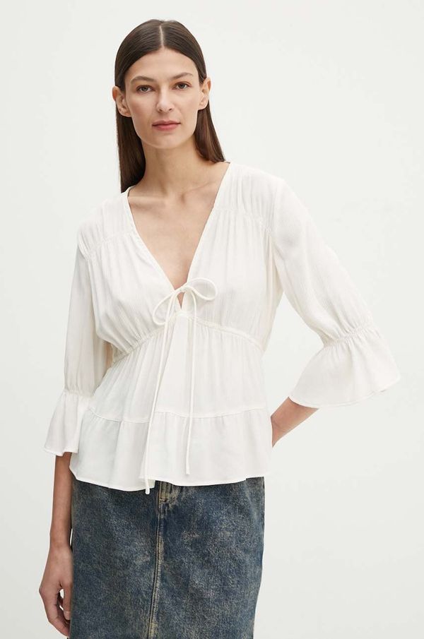 BA&SH Bluza BA&SH za žene, boja: bež, bez uzorka, 1H24HILD