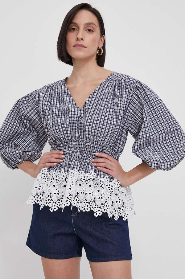 Barbour Bluza Barbour za žene, boja: tamno plava, s uzorkom