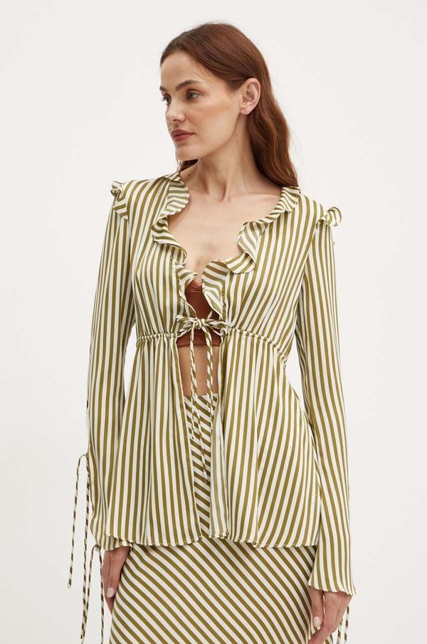 Bardot Bluza Bardot DHALIA za žene, boja: zelena, na prugice, 59306TB