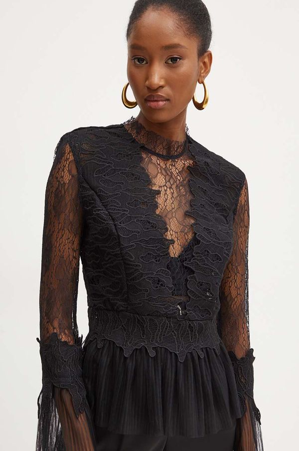 Bardot Bluza Bardot FRANCESCA za žene, boja: crna, s uzorkom, 39762TB1