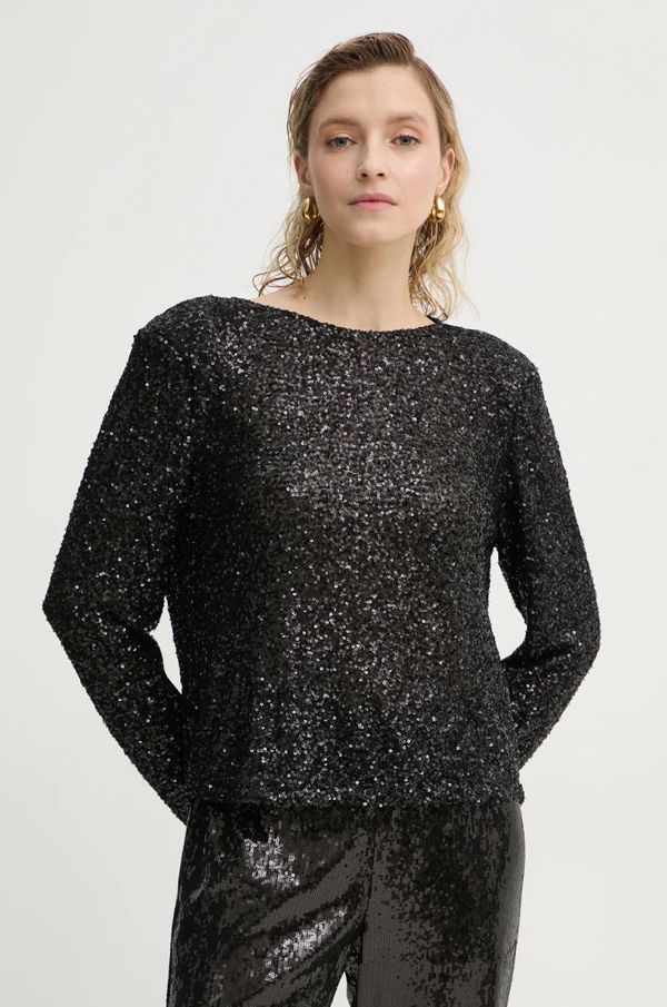 Bruuns Bazaar Bluza Bruuns Bazaar za žene, boja: crna, s aplikacijom, BBW4193