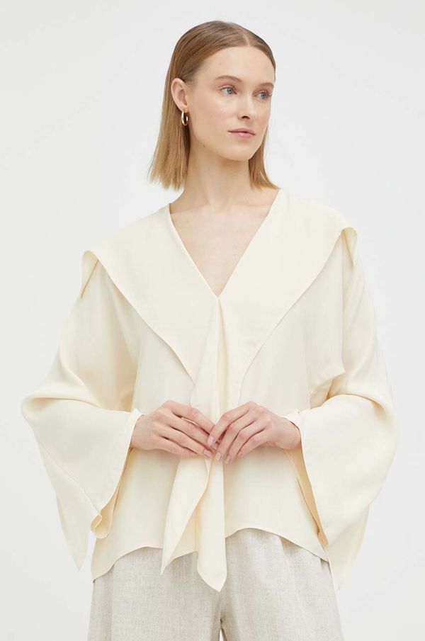 By Malene Birger Bluza By Malene Birger za žene, boja: bež, glatka