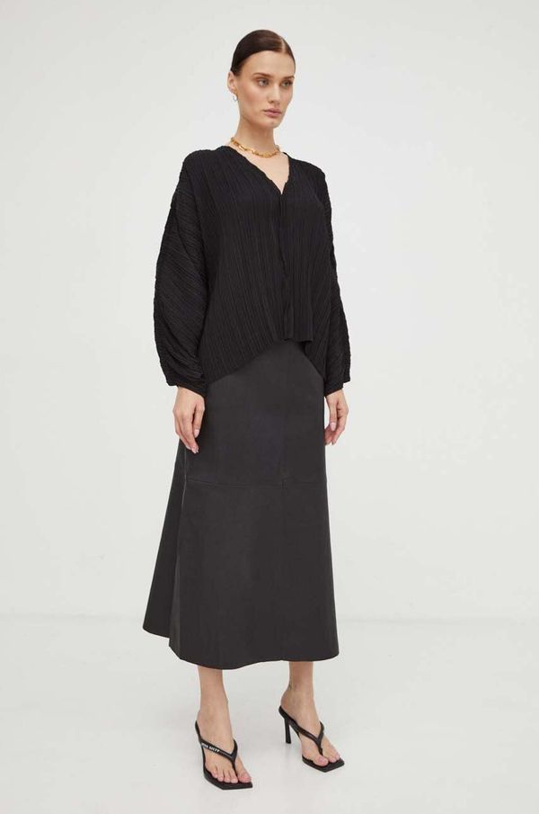 By Malene Birger Bluza By Malene Birger za žene, boja: crna, bez uzorka