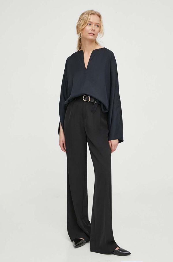 By Malene Birger Bluza By Malene Birger za žene, boja: crna, bez uzorka