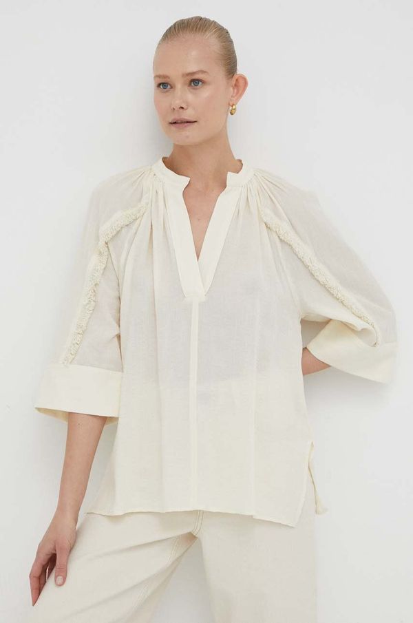 Day Birger et Mikkelsen Bluza Day Birger et Mikkelsen za žene, boja: bež, glatka