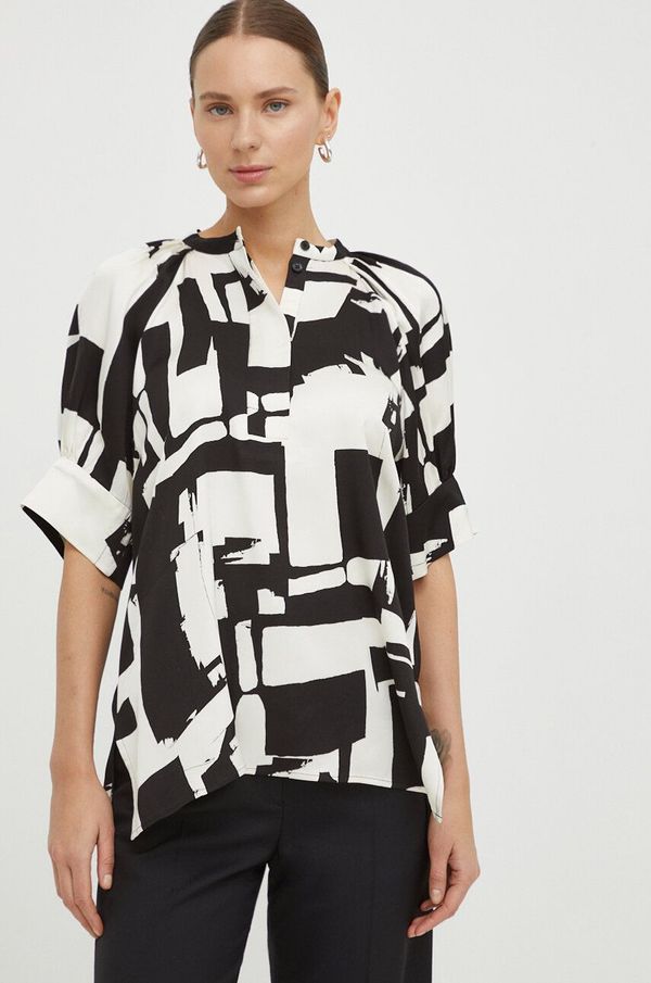 Day Birger et Mikkelsen Bluza Day Birger et Mikkelsen za žene, boja: crna, s uzorkom