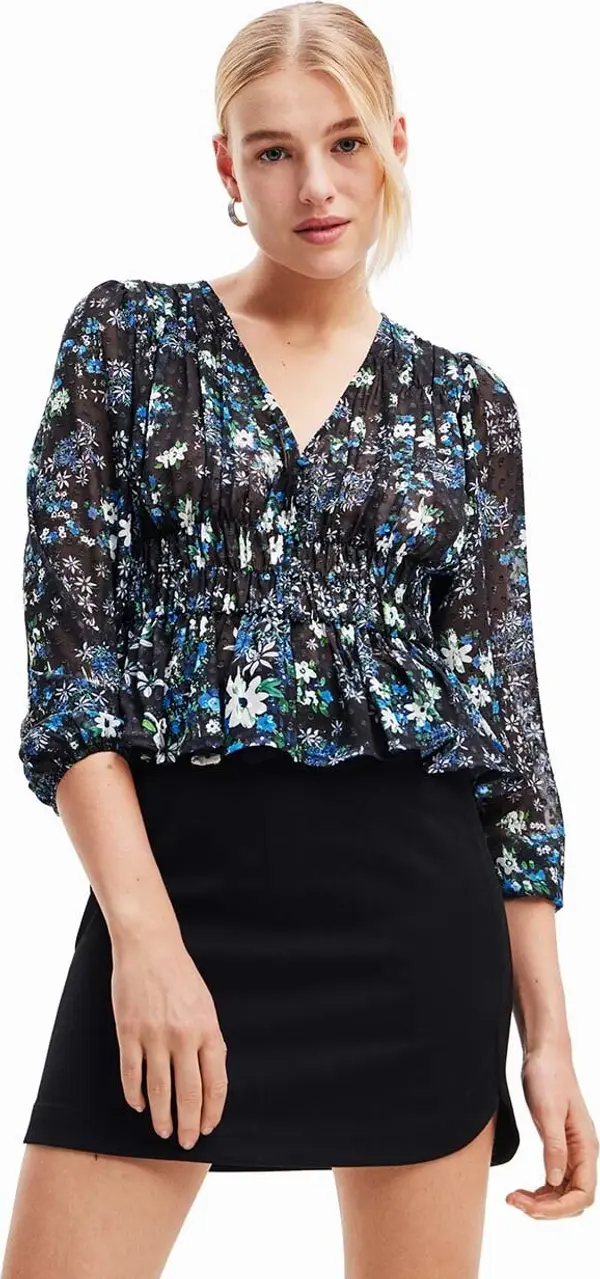 Desigual Bluza Desigual 23WWBW06 WOMAN WOVEN BLOUSE LONG SLEEVE