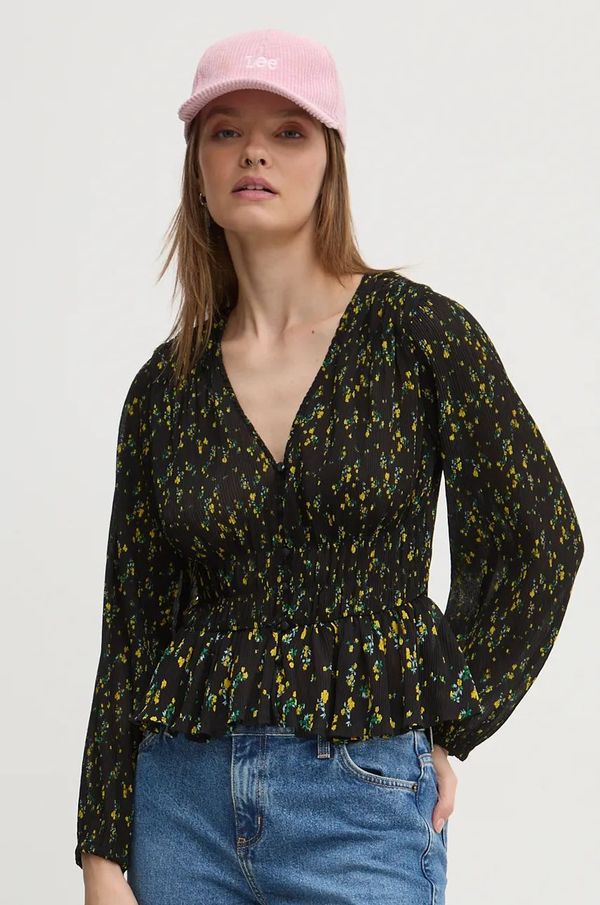 Desigual Bluza Desigual OKAYAMA za žene, boja: crna, s uzorkom, 24WWBW06