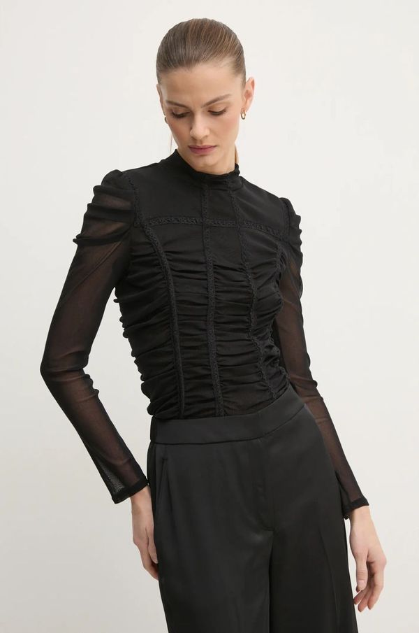 DIANE VON FURSTENBERG Bluza DIANE VON FURSTENBERG za žene, boja: crna, bez uzorka, DVFBL4S005