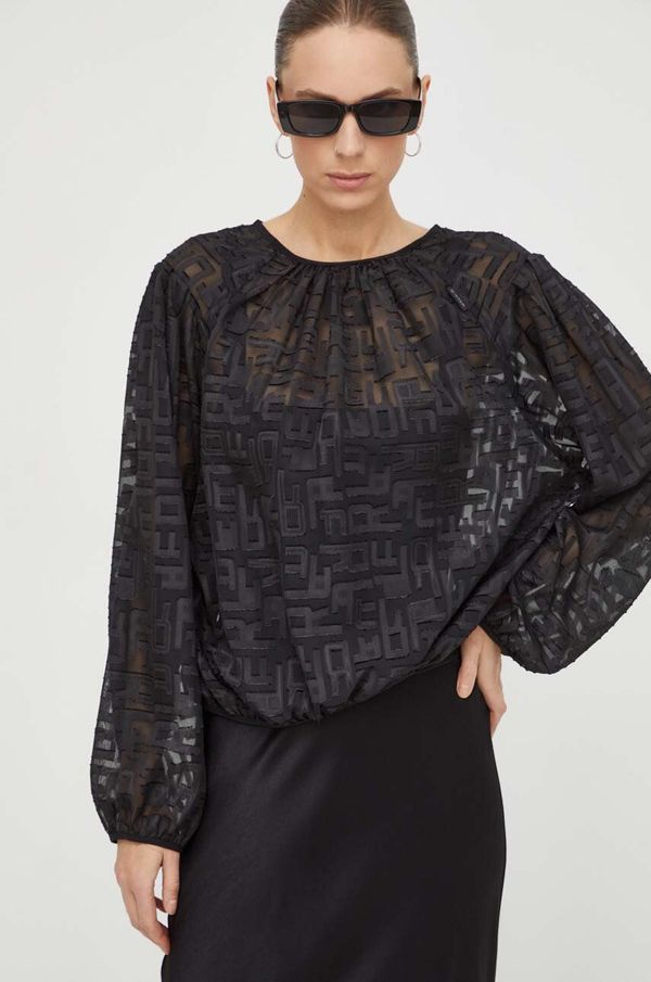 G-Star Raw Bluza G-Star Raw za žene, boja: crna, s uzorkom