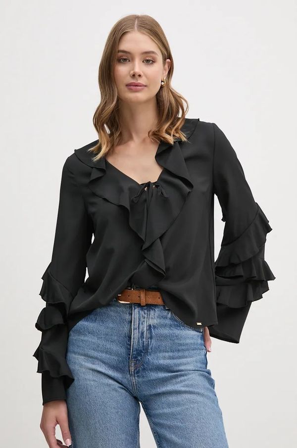 Gaudi Bluza Gaudi za žene, boja: crna, bez uzorka, 421FD45022