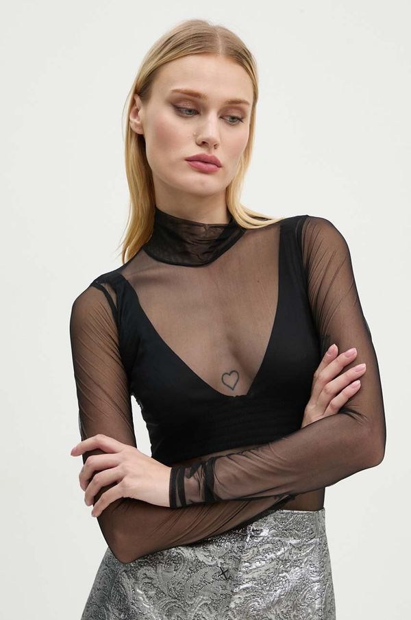 GOD SAVE QUEENS Bluza GOD SAVE QUEENS ELA HIGH-NECK TOP za žene, boja: crna, bez uzorka, GSQ-21-330