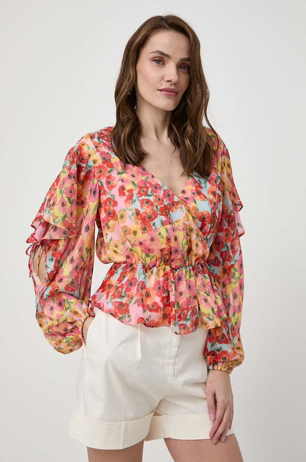 Guess Bluza Guess SASKIKA za žene, boja: narančasta, s uzorkom, W4GH82 WCWF2