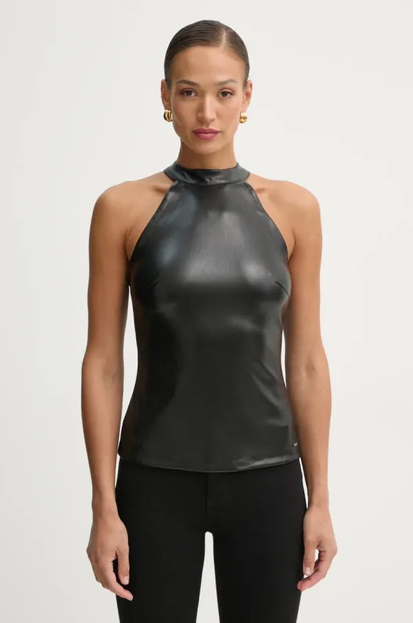 Guess Bluza Guess VIOLETTE za žene, boja: crna, bez uzorka, W5RH09 WGIK0