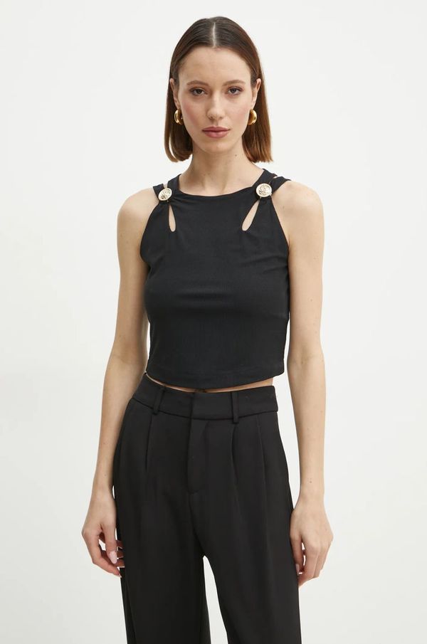 Guess Bluza Guess za žene, boja: crna, s aplikacijom, W5RP13 KAQL2