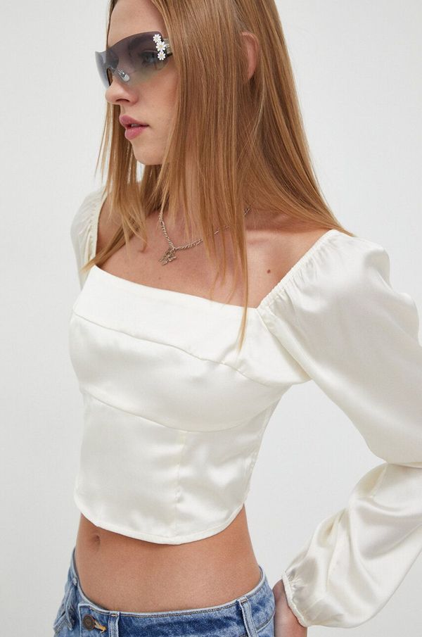 Hollister Co. Bluza Hollister Co. za žene, boja: bež, bez uzorka