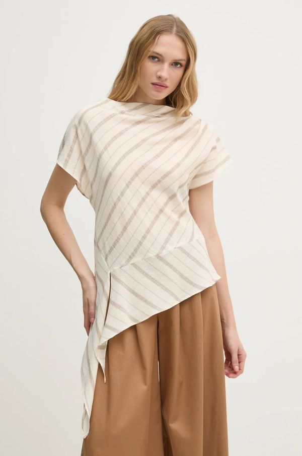 Hoss Intropia Bluza Hoss Intropia za žene, boja: bež, s uzorkom, 5878037