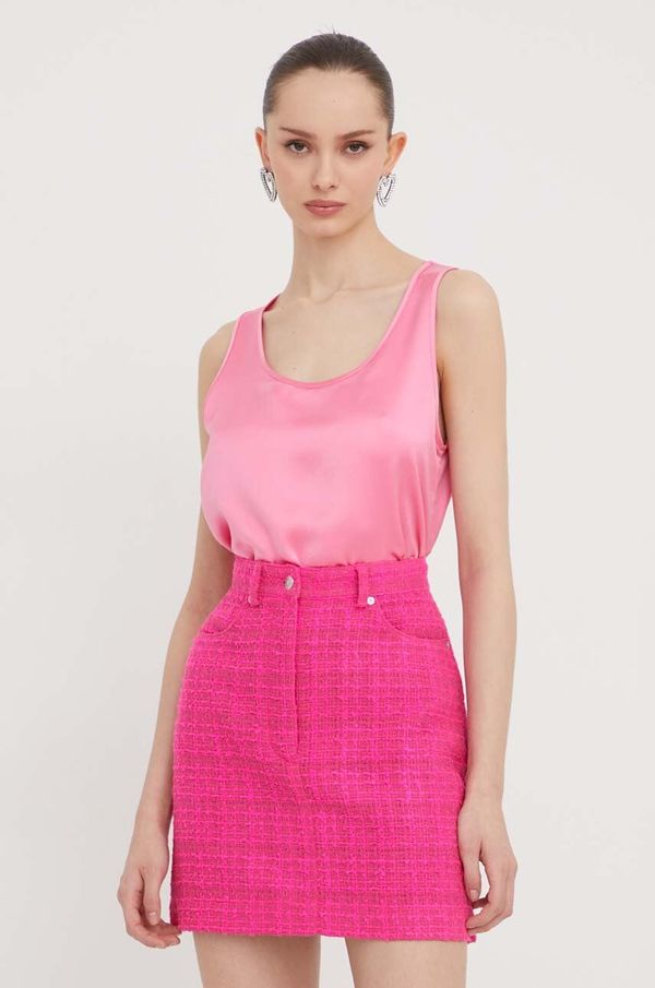 Hugo Bluza HUGO za žene, boja: ružičasta, bez uzorka