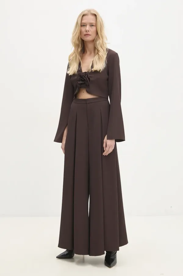 Answear Lab Bluza i hlače Answear Lab boja: smeđa