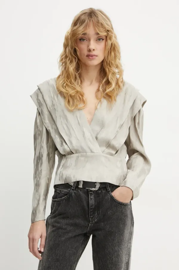 IRO Bluza IRO za žene, boja: siva, s uzorkom, WM16TABIA