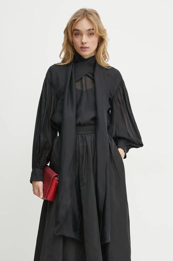 Karl Lagerfeld Bluza Karl Lagerfeld za žene, boja: crna, bez uzorka, A1W11015