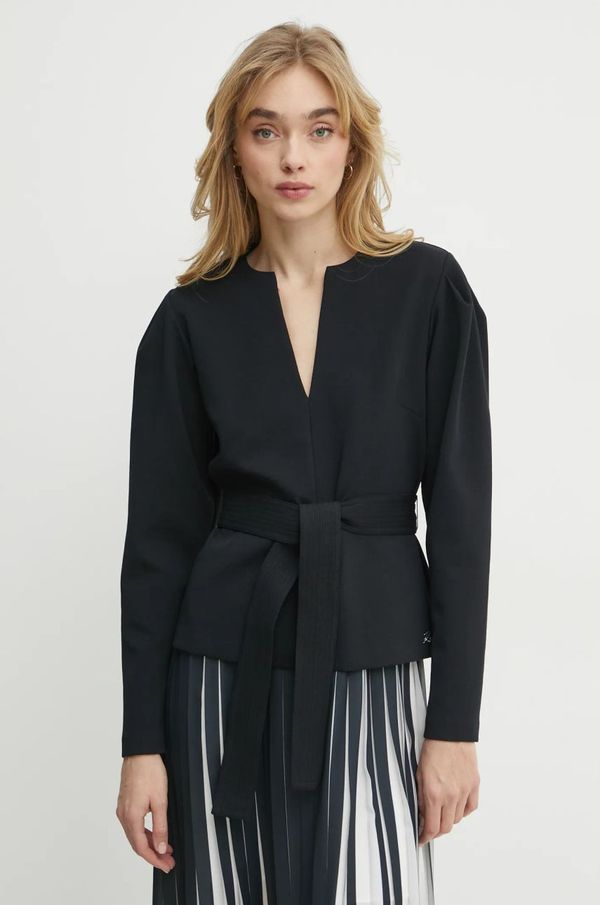 Karl Lagerfeld Bluza Karl Lagerfeld za žene, boja: crna, bez uzorka, A1W20047