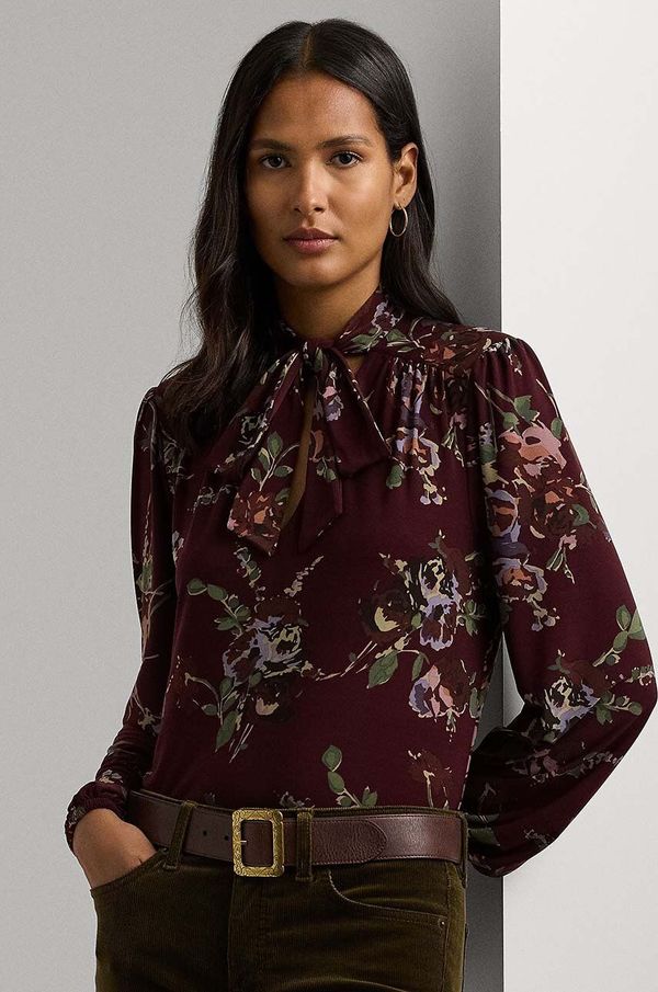 Lauren Ralph Lauren Bluza Lauren Ralph Lauren boja: bordo, s uzorkom, 200951304
