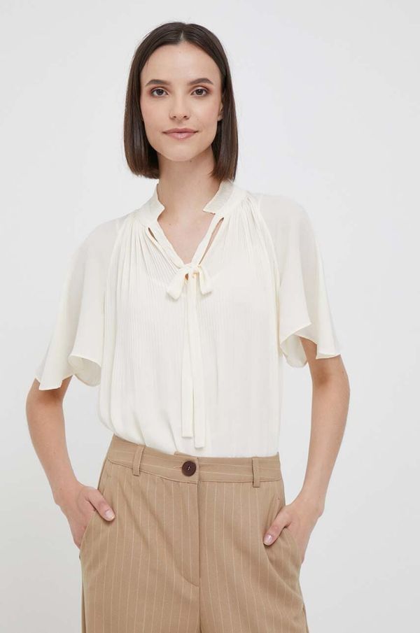 Lauren Ralph Lauren Bluza Lauren Ralph Lauren za žene, boja: bež, bez uzorka, 200909386
