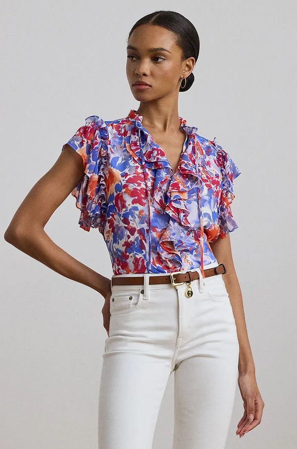 Lauren Ralph Lauren Bluza Lauren Ralph Lauren za žene, boja: bijela, s uzorkom, 200957184