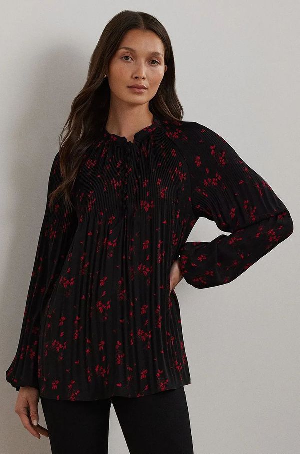 Lauren Ralph Lauren Bluza Lauren Ralph Lauren za žene, boja: crna, s uzorkom, 200951474