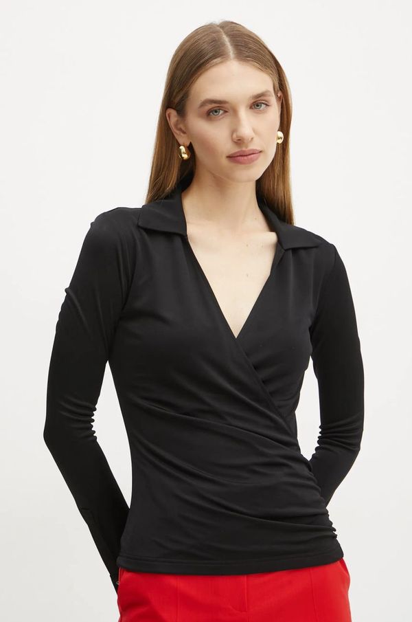 Marciano Guess Bluza Marciano Guess ILARY za žene, boja: crna, bez uzorka, 5RGP00 6295A