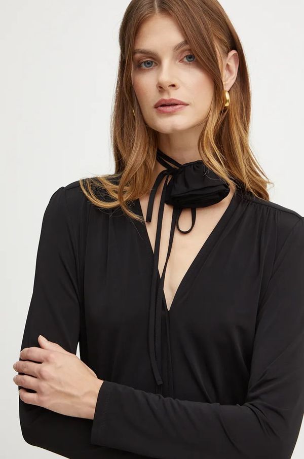 Marella Bluza Marella za žene, boja: crna, bez uzorka, 2423946102200