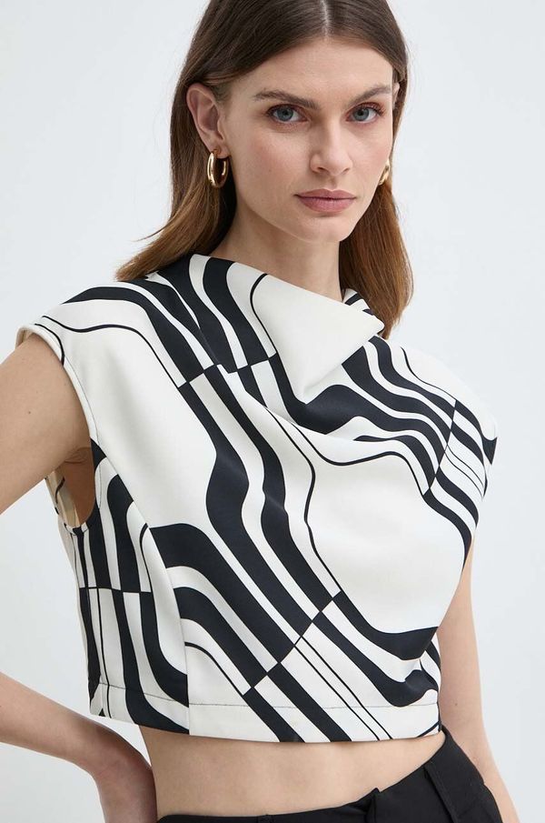 Marella Bluza Marella za žene, boja: crna, s uzorkom, 2413161023200