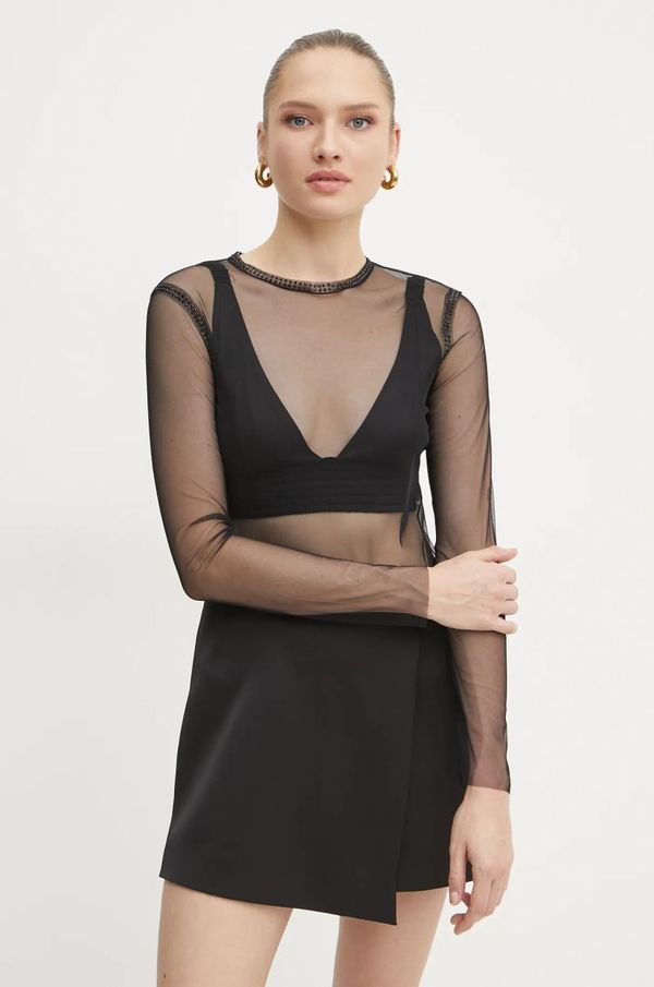 Max&Co. Bluza MAX&Co. za žene, boja: crna, s aplikacijom, 2516941011200