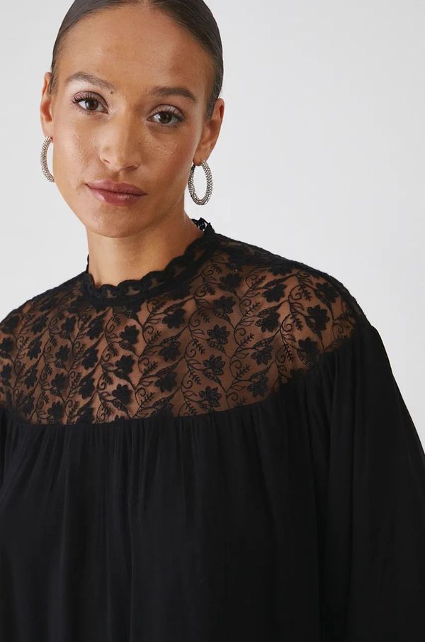 Medicine Bluza Medicine za žene, boja: crna, s aplikacijom