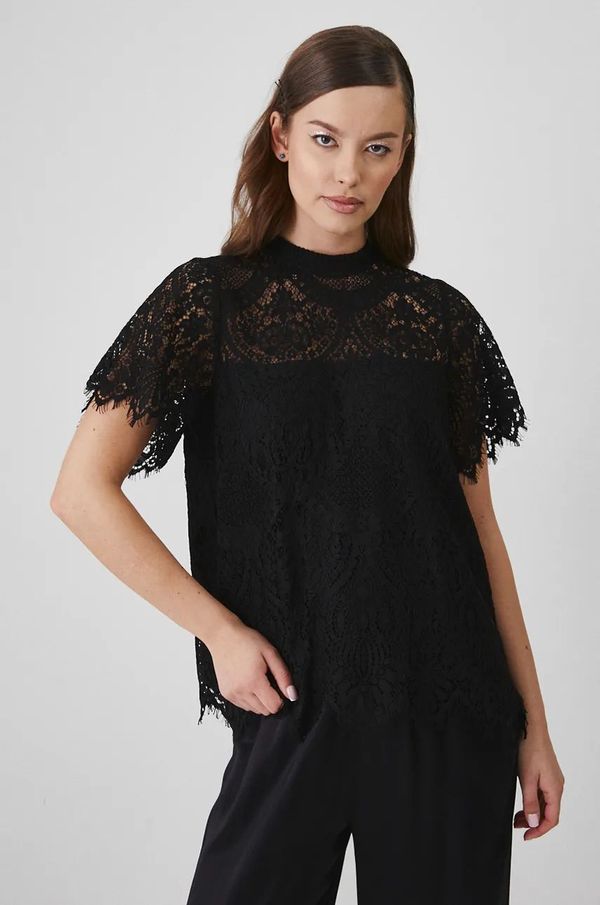 Medicine Bluza Medicine za žene, boja: crna, s aplikacijom