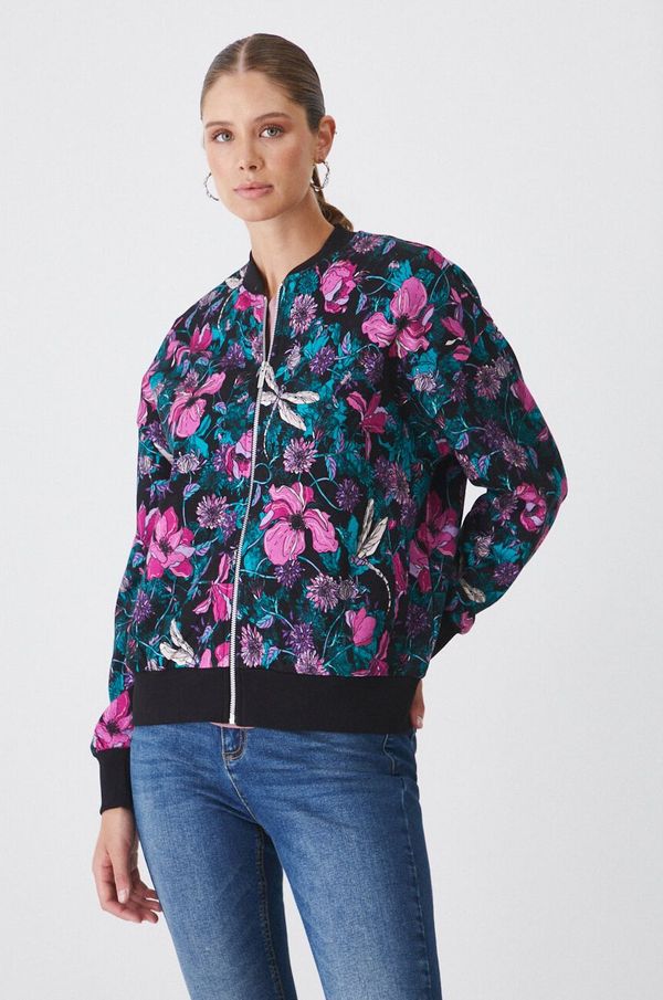 Medicine Bluza Medicine za žene, boja: crna, s uzorkom