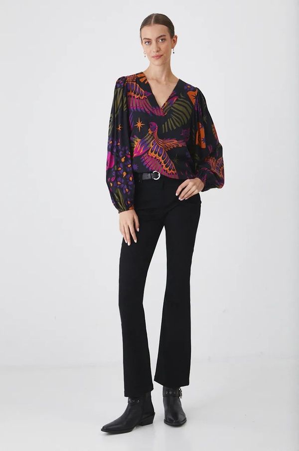 Medicine Bluza Medicine za žene, boja: crna, s uzorkom