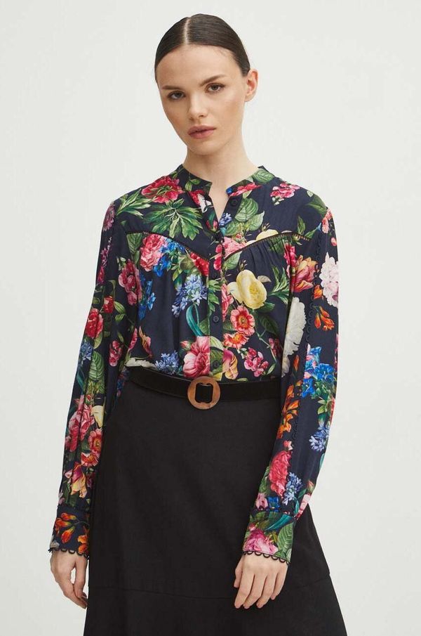 Medicine Bluza Medicine za žene, boja: tamno plava, s uzorkom