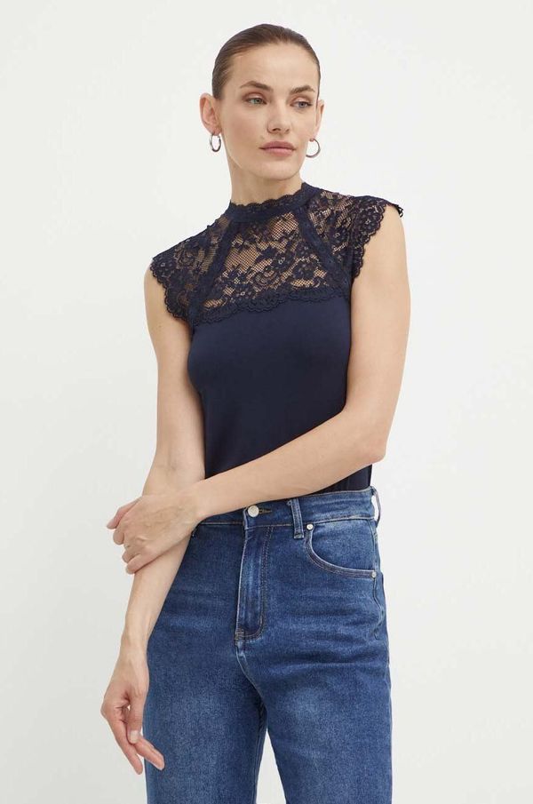 Morgan Bluza Morgan DEMIK za žene, boja: tamno plava, s uzorkom, DEMIK