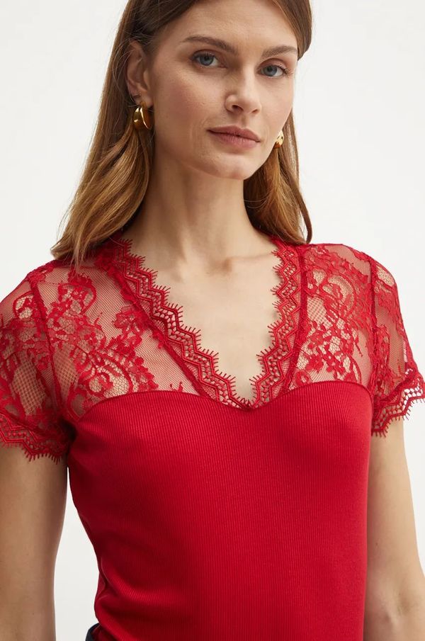 Morgan Bluza Morgan DLAMI za žene, boja: bordo, cvjetni uzorak, DLAMI