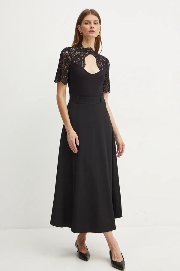 Morgan Bluza Morgan DOUAZA za žene, boja: crna, s uzorkom