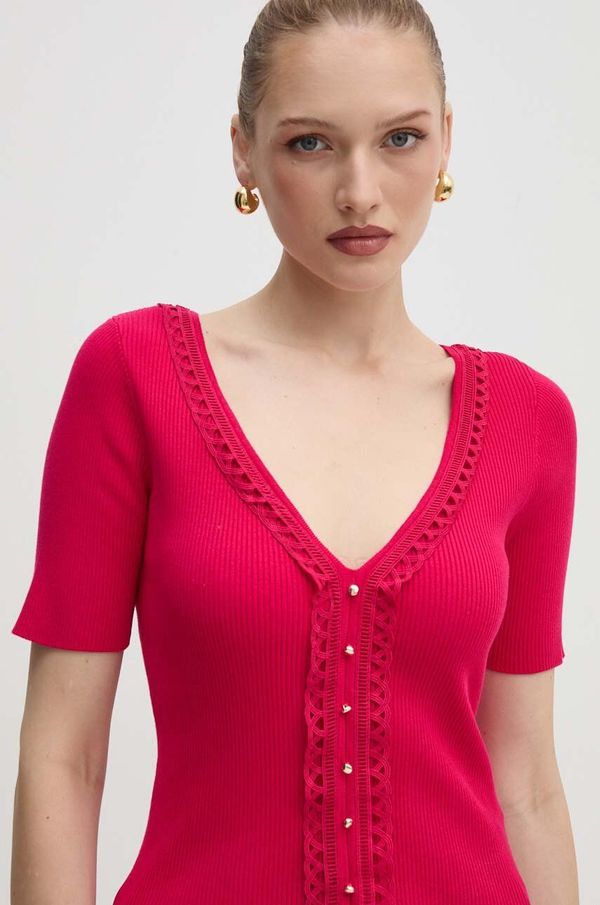 Morgan Bluza Morgan MIGUI za žene, boja: ružičasta, bez uzorka, MIGUI