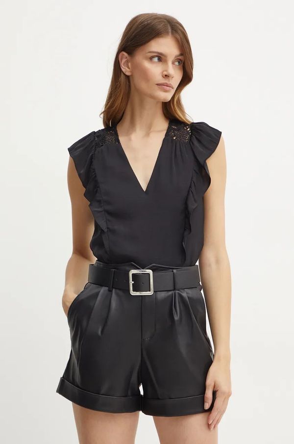 Morgan Bluza Morgan ORENZO za žene, boja: crna, s aplikacijom