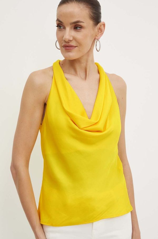 Morgan Bluza Morgan OSMA za žene, boja: žuta, bez uzorka