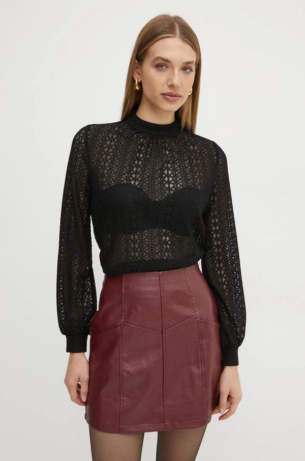 Morgan Bluza Morgan TIMOI za žene, boja: crna, s uzorkom, TIMOI