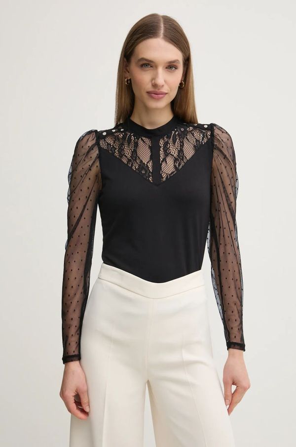 Morgan Bluza Morgan TSAGE za žene, boja: crna, s uzorkom, TSAGE