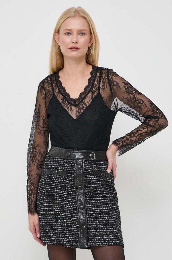 Morgan Bluza Morgan za žene, boja: crna, bez uzorka